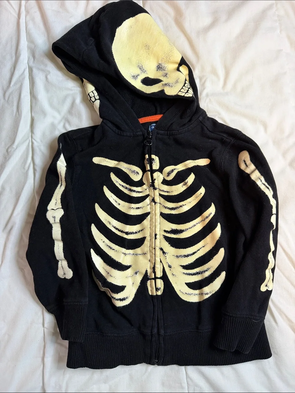 Old Navy Black Kids Hoodie with Coral Trim